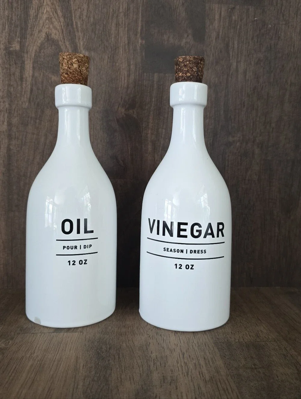 Utility Stoneware Oil & Vinegar Dispensers (Set of 2) West Elm Ceramic
